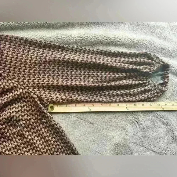 52seven Hacci Drop Waist Mock Neck Dress Sz M Brown multicolor - Picture 10 of 14